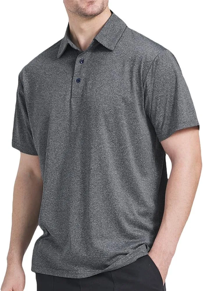 3 Pack Polo Shirts for Men Dry Fit Performance Short Sleeve Golf Polo Shirts