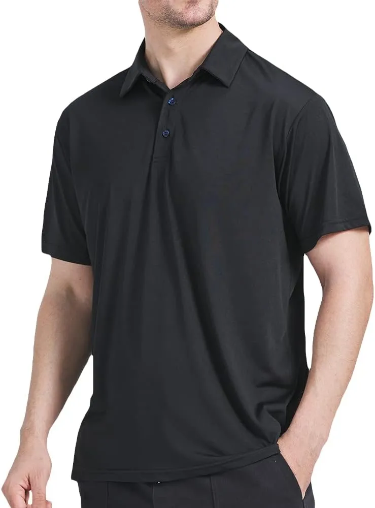 3 Pack Polo Shirts for Men Dry Fit Performance Short Sleeve Golf Polo Shirts