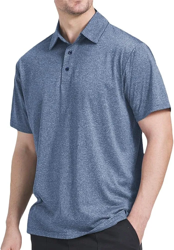 3 Pack Polo Shirts for Men Dry Fit Performance Short Sleeve Golf Polo Shirts