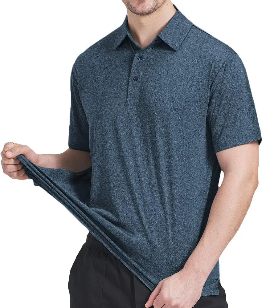 3 Pack Polo Shirts for Men Dry Fit Performance Short Sleeve Golf Polo Shirts