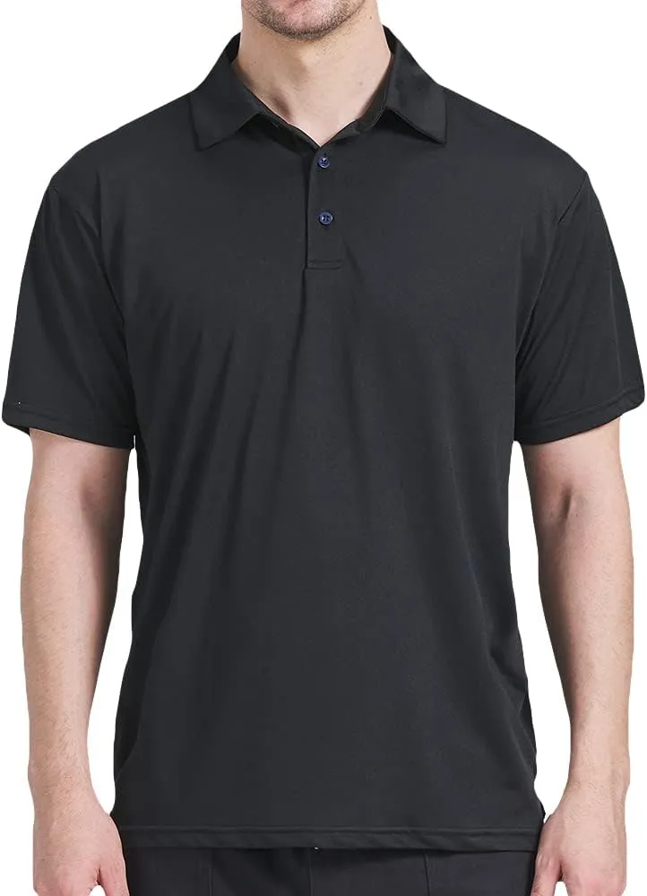 3 Pack Polo Shirts for Men Dry Fit Performance Short Sleeve Golf Polo Shirts
