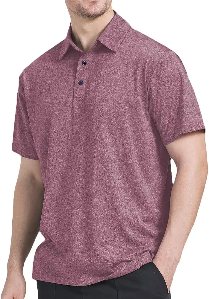 3 Pack Polo Shirts for Men Dry Fit Performance Short Sleeve Golf Polo Shirts
