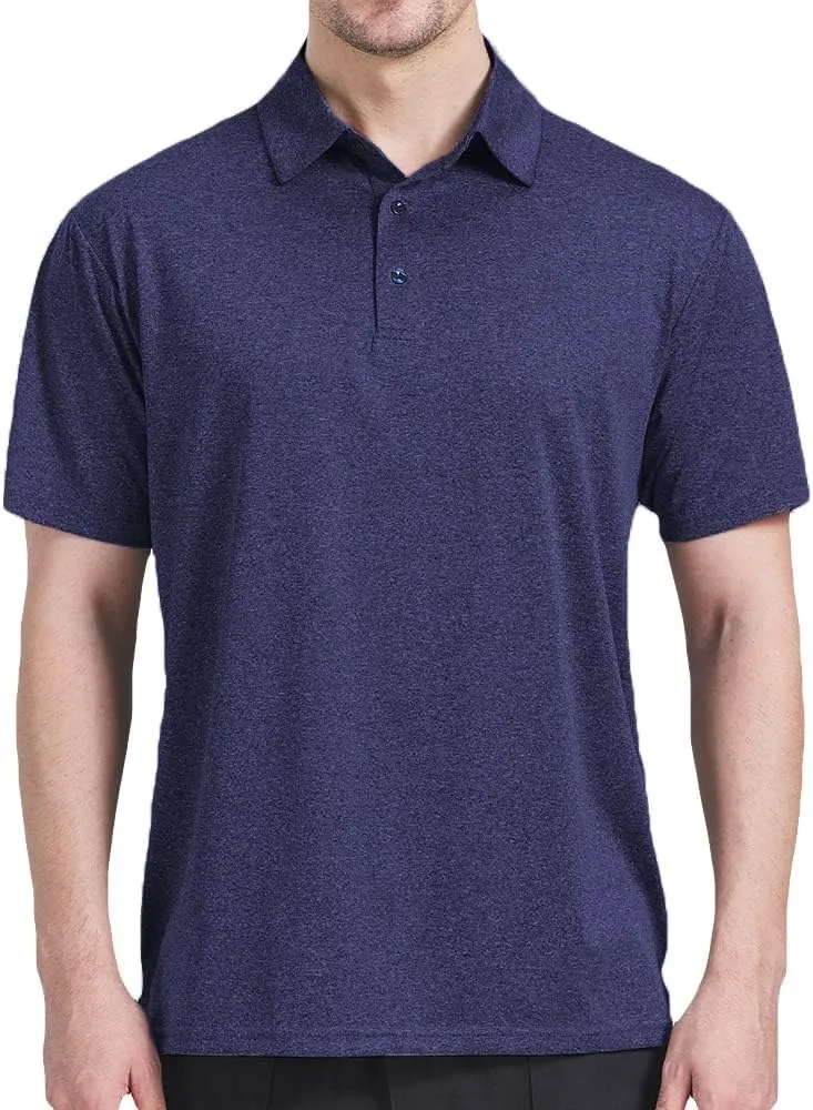 3 Pack Polo Shirts for Men Dry Fit Performance Short Sleeve Golf Polo Shirts