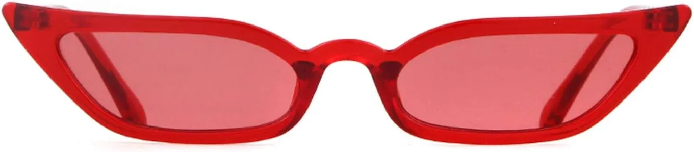 ADE WU Retro Cat eye Sunglasses for Women Cute Small Narrow Skinny Sexy 50s 60s Stylish Cateye Sun Glasses