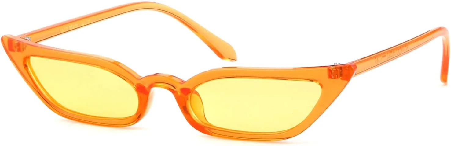 ADE WU Retro Cat eye Sunglasses for Women Cute Small Narrow Skinny Sexy 50s 60s Stylish Cateye Sun Glasses