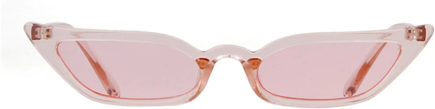 ADE WU Retro Cat eye Sunglasses for Women Cute Small Narrow Skinny Sexy 50s 60s Stylish Cateye Sun Glasses