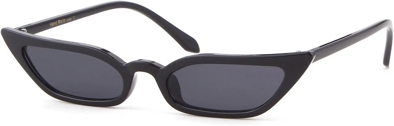 ADE WU Retro Cat eye Sunglasses for Women Cute Small Narrow Skinny Sexy 50s 60s Stylish Cateye Sun Glasses