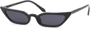 ADE WU Retro Cat eye Sunglasses for Women Cute Small Narrow Skinny Sexy 50s 60s Stylish Cateye Sun Glasses