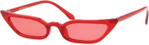 ADE WU Retro Cat eye Sunglasses for Women Cute Small Narrow Skinny Sexy 50s 60s Stylish Cateye Sun Glasses