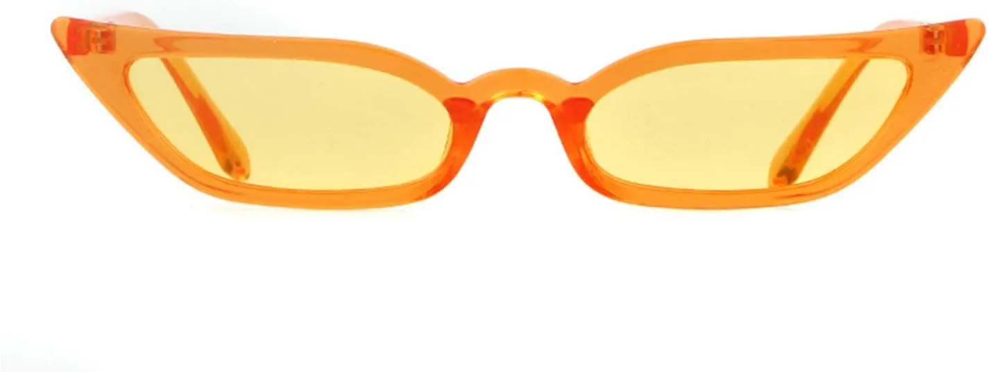 ADE WU Retro Cat eye Sunglasses for Women Cute Small Narrow Skinny Sexy 50s 60s Stylish Cateye Sun Glasses