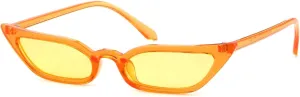 ADE WU Retro Cat eye Sunglasses for Women Cute Small Narrow Skinny Sexy 50s 60s Stylish Cateye Sun Glasses