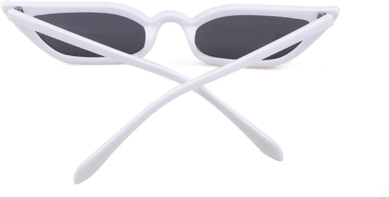 ADE WU Retro Cat eye Sunglasses for Women Cute Small Narrow Skinny Sexy 50s 60s Stylish Cateye Sun Glasses