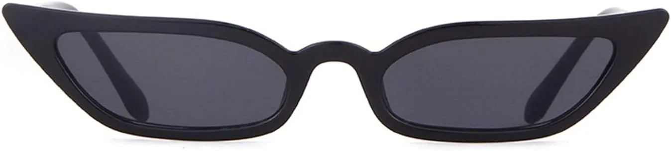 ADE WU Retro Cat eye Sunglasses for Women Cute Small Narrow Skinny Sexy 50s 60s Stylish Cateye Sun Glasses