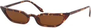 ADE WU Retro Cat eye Sunglasses for Women Cute Small Narrow Skinny Sexy 50s 60s Stylish Cateye Sun Glasses