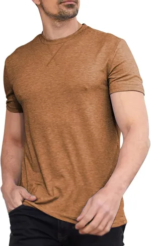 Aoysky Men's Short Sleeve T-Shirts Casual Crew Neck Tee Shirt Summer Soft Tops
