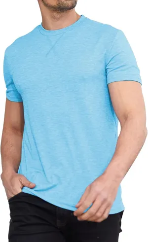 Aoysky Men's Short Sleeve T-Shirts Casual Crew Neck Tee Shirt Summer Soft Tops