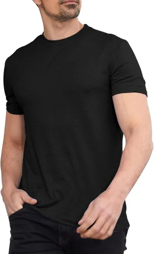Aoysky Men's Short Sleeve T-Shirts Casual Crew Neck Tee Shirt Summer Soft Tops