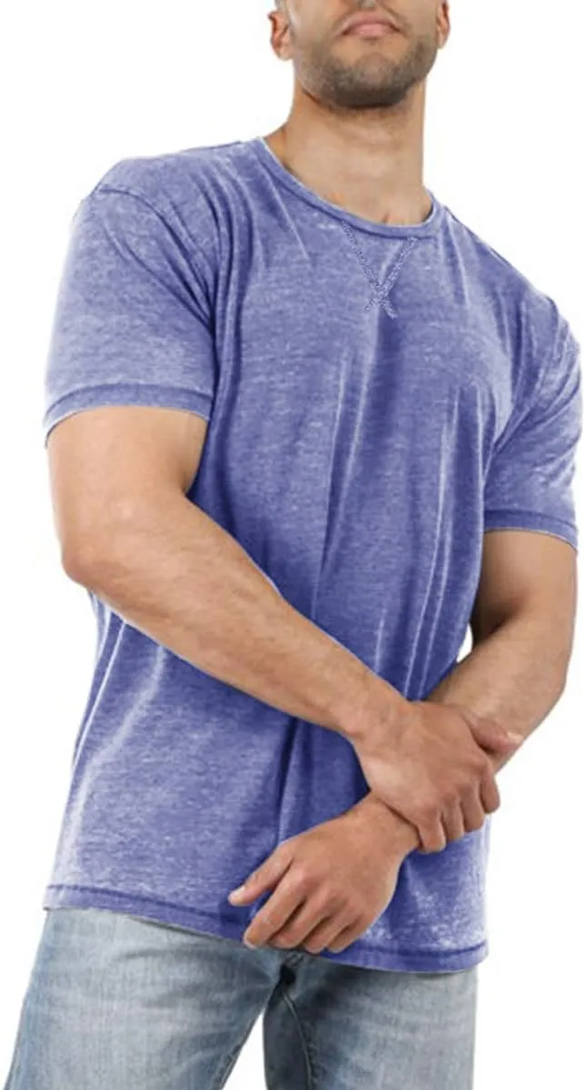 Aoysky Men's Short Sleeve T-Shirts Casual Crew Neck Tee Shirt Summer Soft Tops