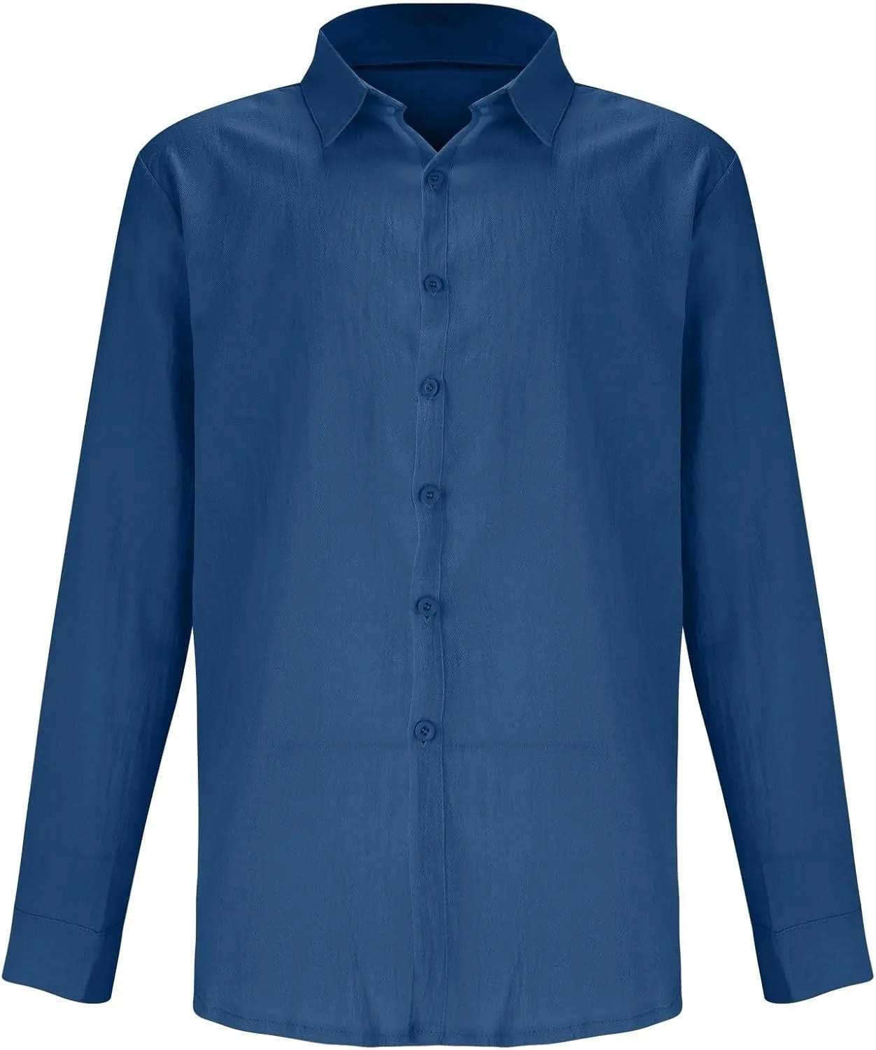 Beach Shirts fot Men Cotton Long Sleeve Button Down Beach Casual Summer Lightweight Tees Guayabera Big and Tall Shirt