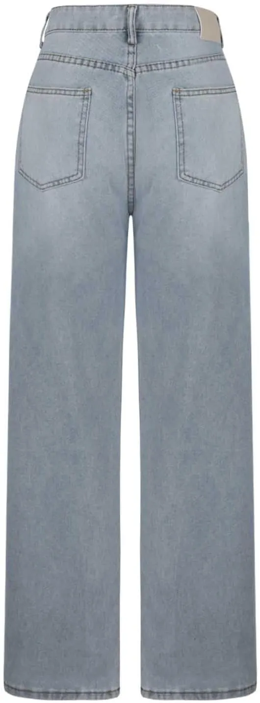 Binmer Wide Leg Baggy Boyfriend Jeans for Womens High Waisted Drawstring Denim Pants Stretchy Washed Cowgirl Denim Trousers
