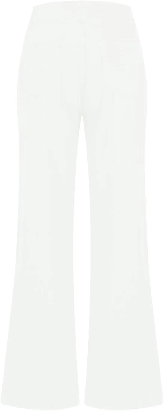Binmer Women's Casual Mid Waist Cargo Jeans Fashion Stretch Wide Leg Denim Pants with Pockets Flare Bellbottom Trousers 2025