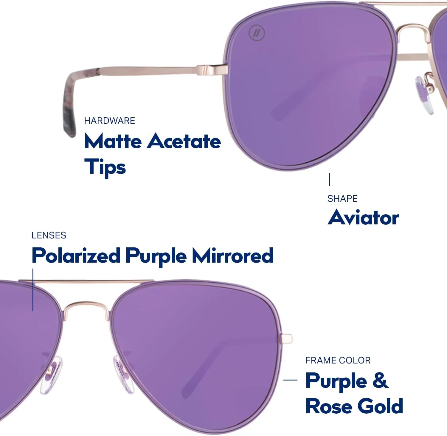 Blenders Eyewear A Series – Aviator Style Polarized Sunglasses – 100% UV Protection – For Men & Women