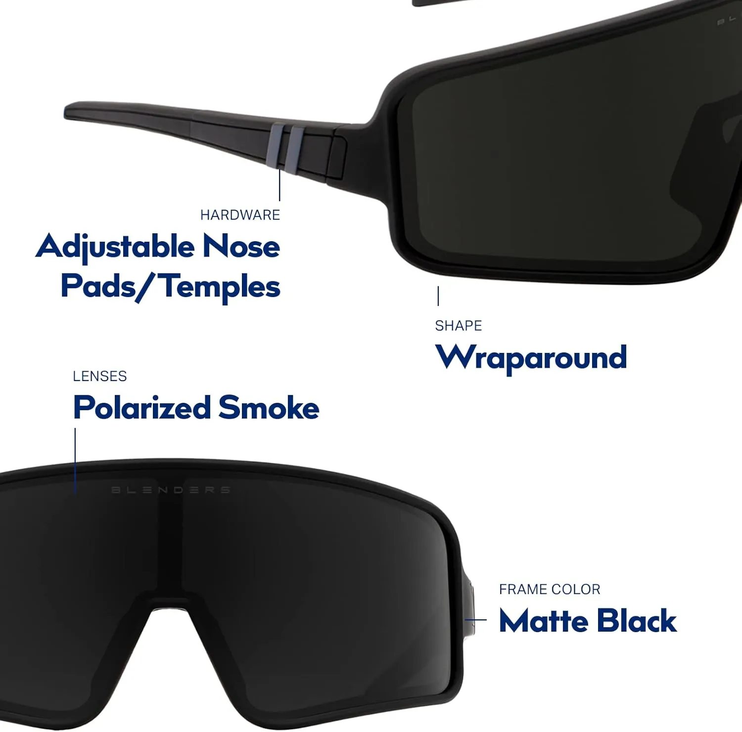 Blenders Eyewear Eclipse X2– Polarized Sunglasses – Wrap-Around Lens – 100% UV Protection – For Men & Women
