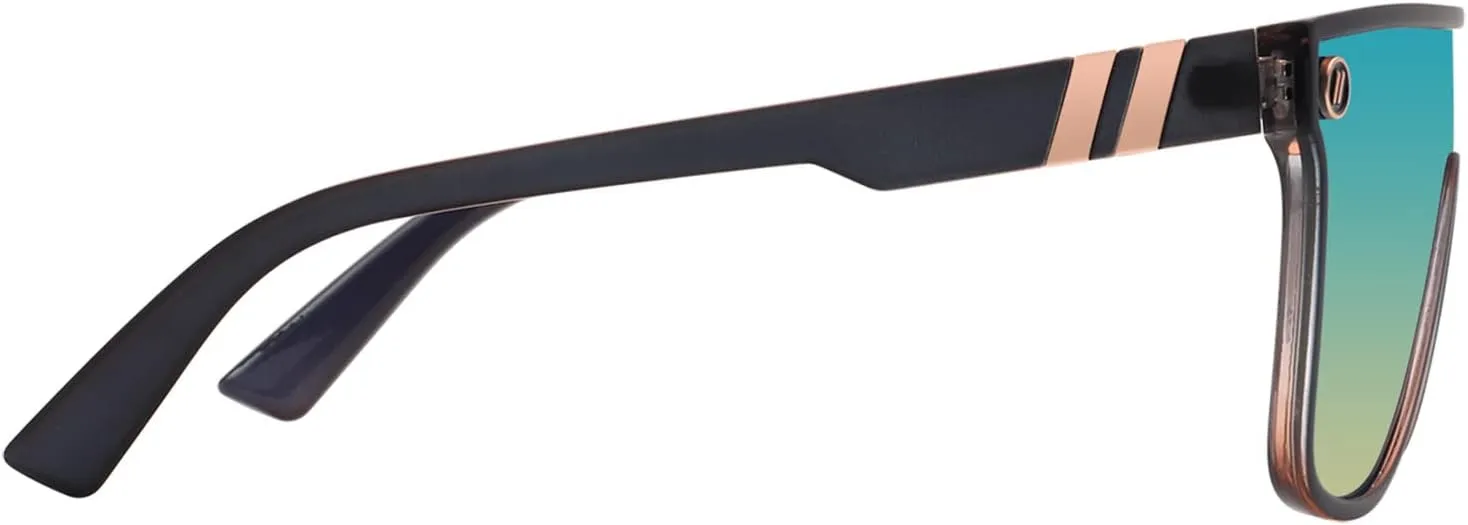 Blenders Eyewear SciFi – Polarized Sunglasses – Single-Lens with a Flat-Top Design – 100% UV Protection – For Men & Women