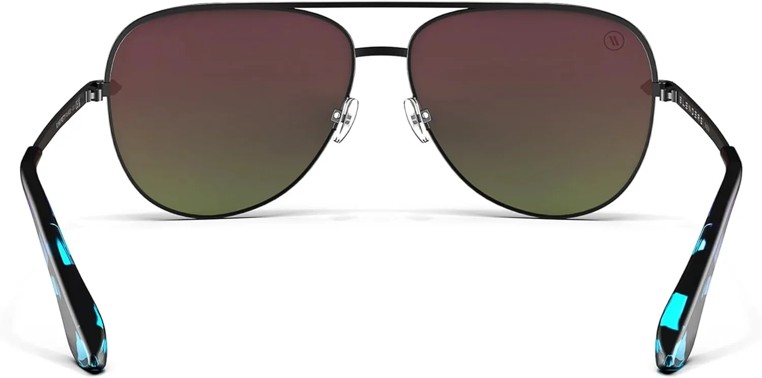 Blenders Eyewear Shadow – Polarized Sunglasses – Modern Aviator-Style, Metal Frames – 100% UV Protection – For Men & Women
