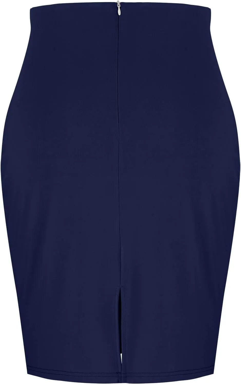 Business Pencil Skirt for Women 2025 Fashion Solid Color Elastic Waist Bodycon Skirts Casual Light Office Work Skirt