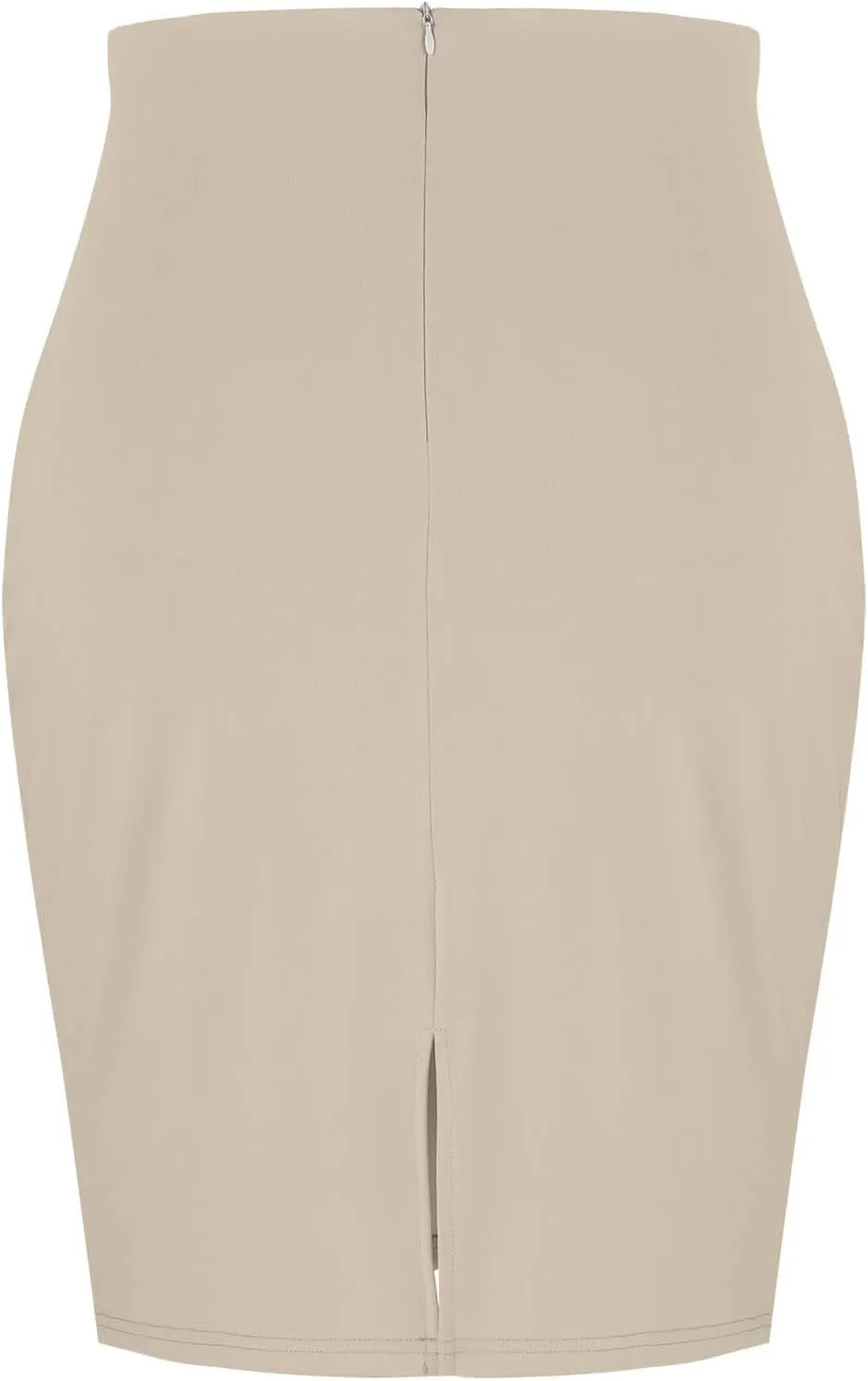 Business Pencil Skirt for Women 2025 Fashion Solid Color Elastic Waist Bodycon Skirts Casual Light Office Work Skirt