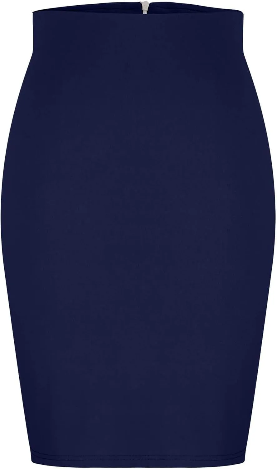 Business Pencil Skirt for Women 2025 Fashion Solid Color Elastic Waist Bodycon Skirts Casual Light Office Work Skirt