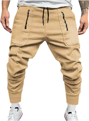 Cargo Pants Athletic Loose Work Drawstring Outdoor Jogger Casual Hiking Pant with Multi Pockets
