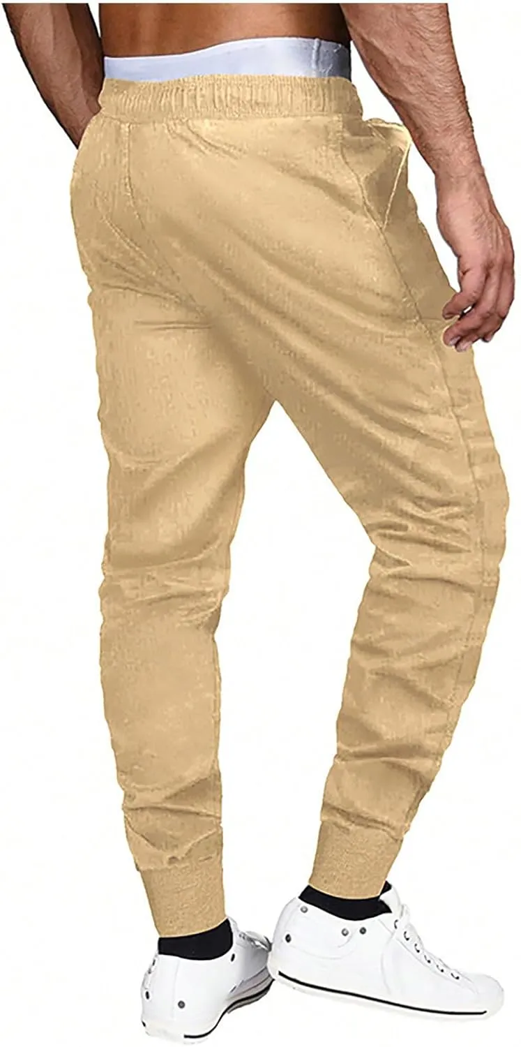 Cargo Pants Athletic Loose Work Drawstring Outdoor Jogger Casual Hiking Pant with Multi Pockets