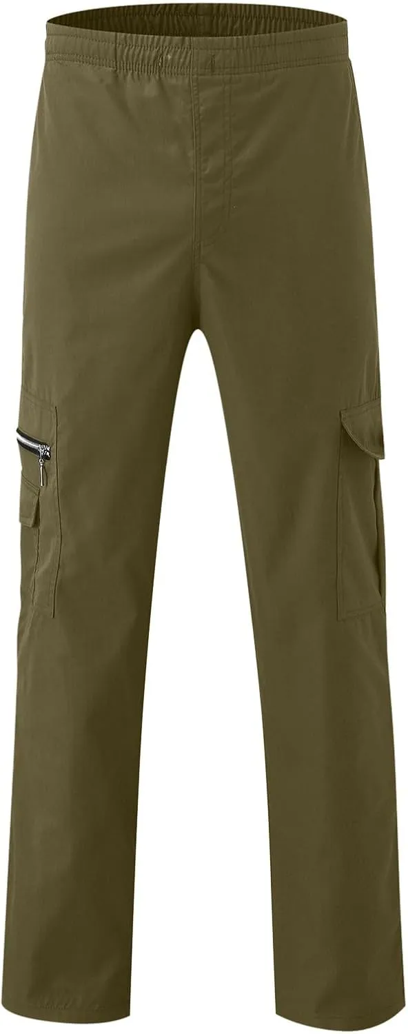 Cargo Pants for Men Relaxed Fit Mens Cargo Pants Casual Jogger Drawstring Workout Running Cargo Pants for Men Trouser