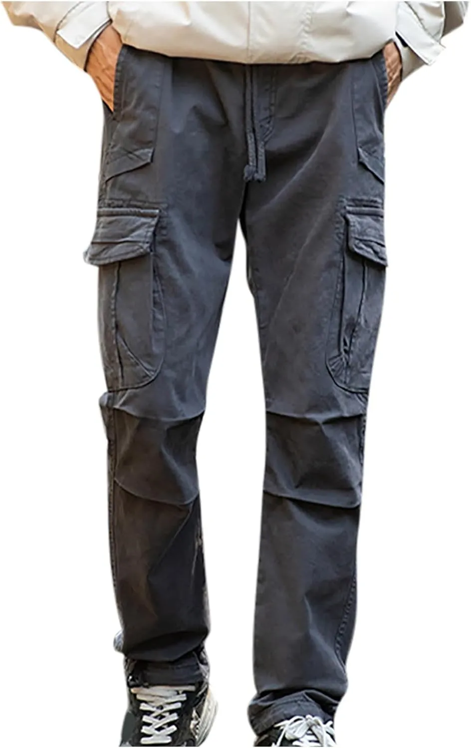 Cargo Pants for Men Work Flexible High Stretch Multi-Pocket Durable Cargo Pants Elastic Waist Tactical Pants 2024