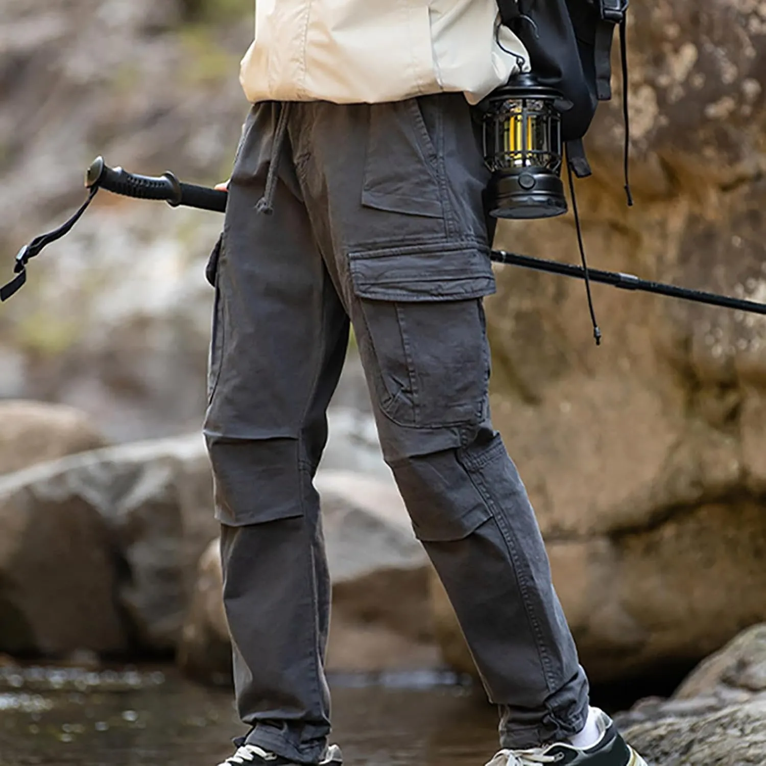 Cargo Pants for Men Work Flexible High Stretch Multi-Pocket Durable Cargo Pants Elastic Waist Tactical Pants 2024