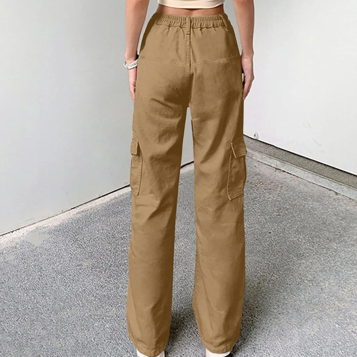 Cargo Pants for Women High Waisted Pants Baggy Stretchy Wide Leg Y2K Streetwear Multiple Pockets Fashion Cargo Jeans