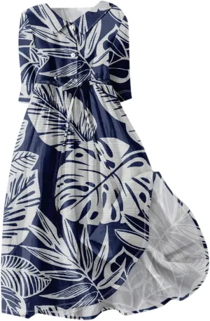 Casual Dresses for Women Short Sleeve Strappy Swing Dress Plus Size Summer Dresses Button Up Party Midi Dress 2024