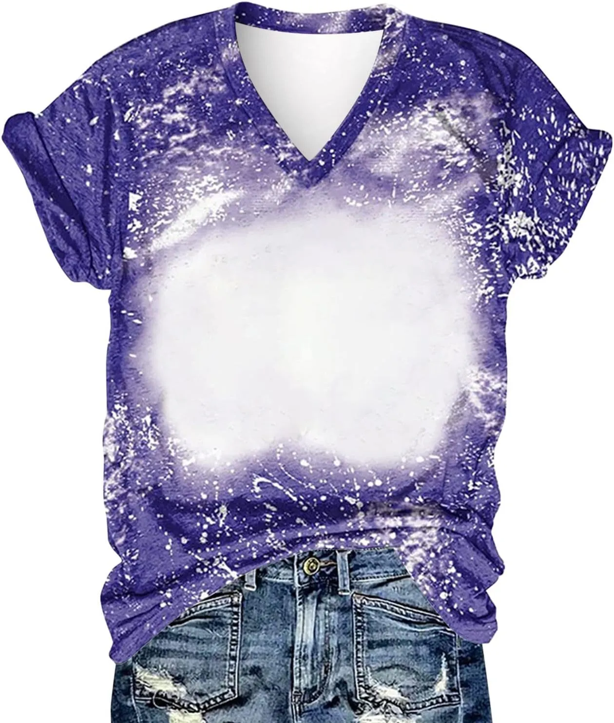 Ceboyel Womens Bleached Sublimation Blank Shirts Short Sleeve Graphic Tees Tops Casual Blouses Funny Summer Outfits Clothes