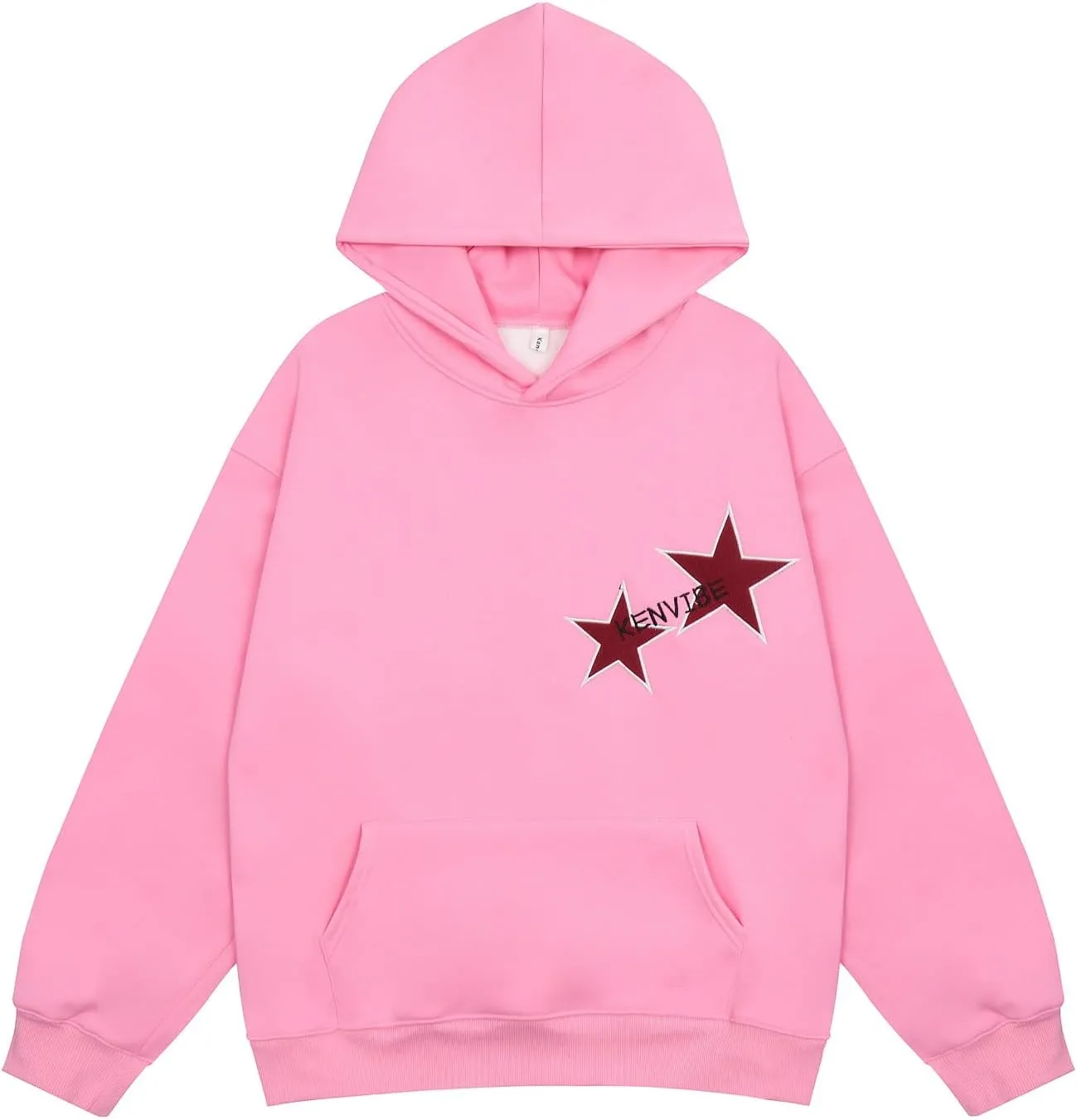 COOLMONAR Men's Vintage Oversized Star Graphic Print Hoodie Streetwear Zip-Up Hoodies Sweatshirt Casual Hooded