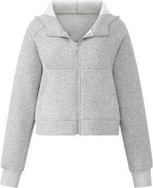 Cosy Pyro Womens Zip Up Hoodies Fleece Jackets Long Sleeve Sweatshirts Fall Fashion Outfits 2025
