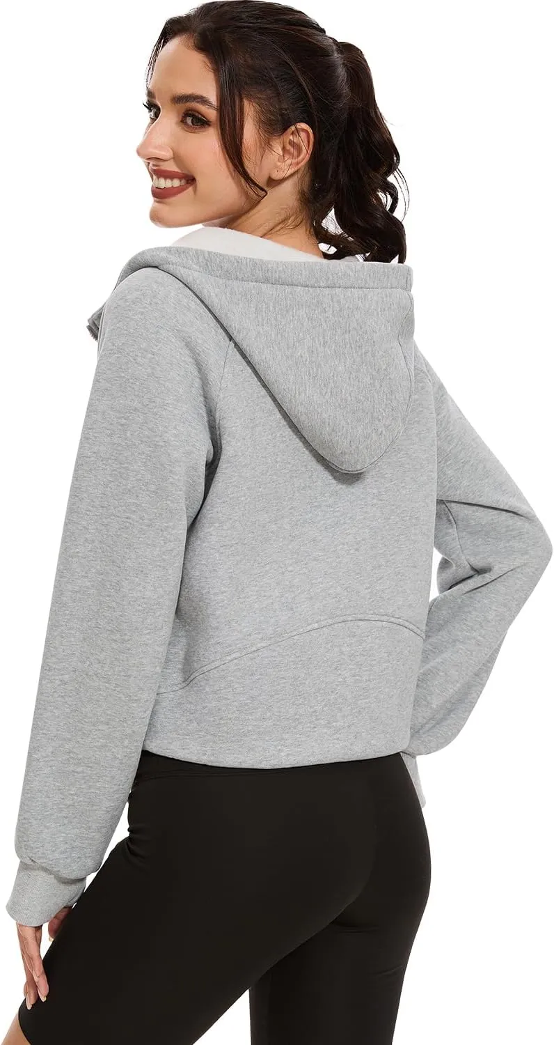 Cosy Pyro Womens Zip Up Hoodies Fleece Jackets Long Sleeve Sweatshirts Fall Fashion Outfits 2025