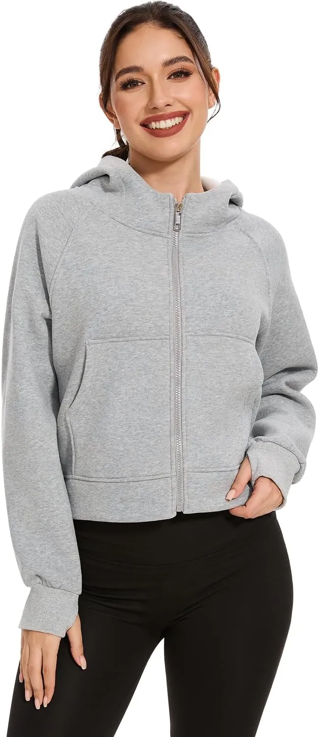 Cosy Pyro Womens Zip Up Hoodies Fleece Jackets Long Sleeve Sweatshirts Fall Fashion Outfits 2025