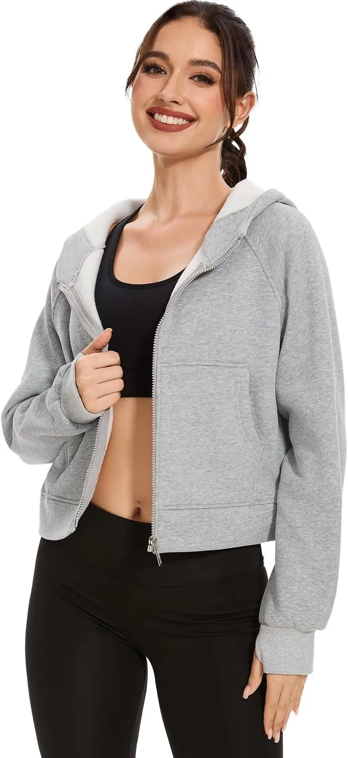 Cosy Pyro Womens Zip Up Hoodies Fleece Jackets Long Sleeve Sweatshirts Fall Fashion Outfits 2025