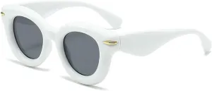 COTIA Cute Inflated Round Sunglasses Women Men 2023 Y2K Punk Cat Eye Sun Glasses Vintage Eyewear