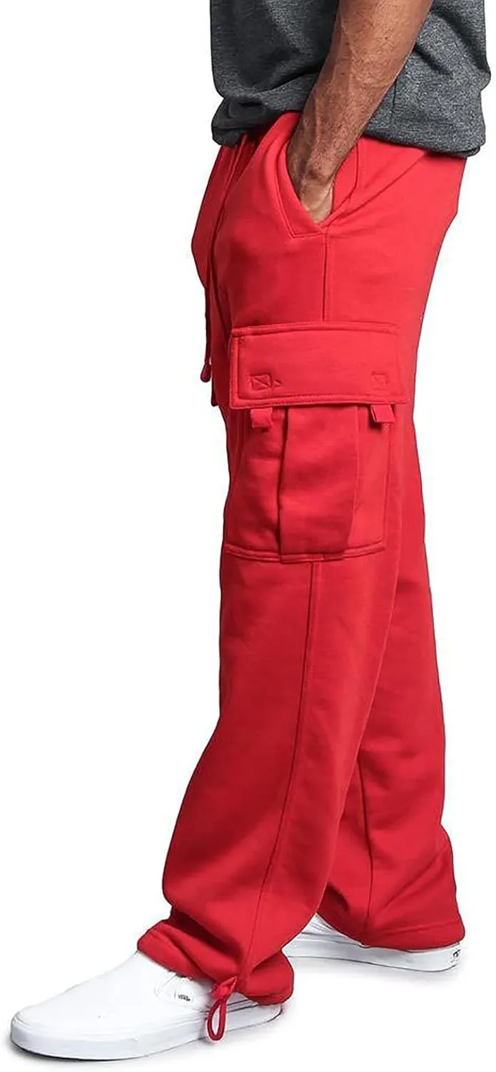 Cotton Joggers for Men Casual Drawstring Athletic Jogger Gym Workout Jogging Pants Straight Cargo Pants Sweatpants