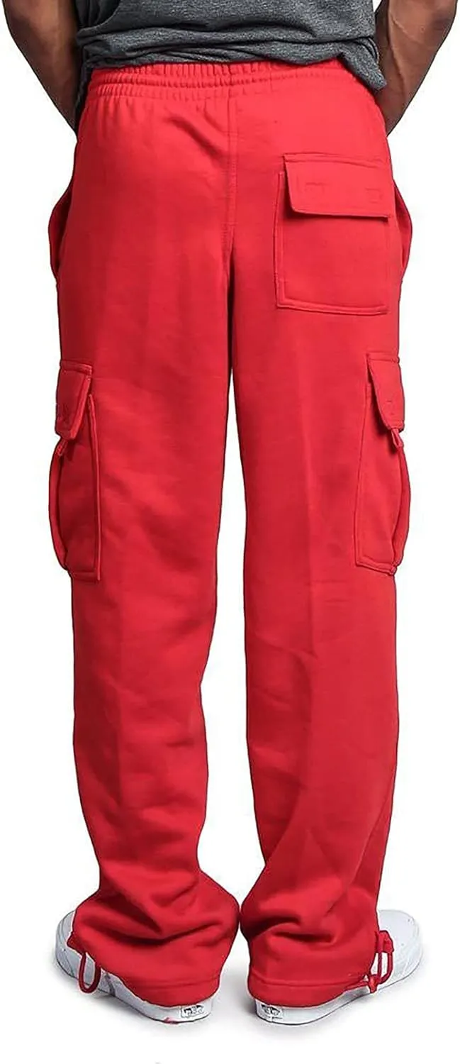 Cotton Joggers for Men Casual Drawstring Athletic Jogger Gym Workout Jogging Pants Straight Cargo Pants Sweatpants