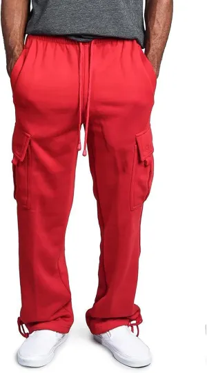 Cotton Joggers for Men Casual Drawstring Athletic Jogger Gym Workout Jogging Pants Straight Cargo Pants Sweatpants