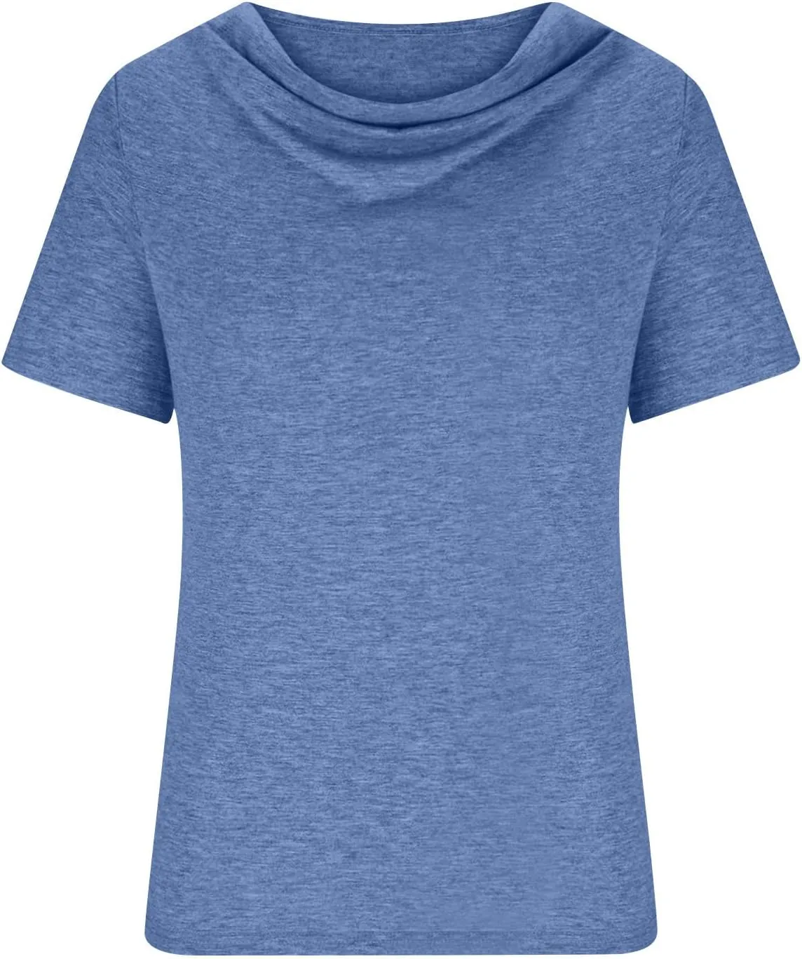 Cowl Neck Short Sleeve Tops for Women Dressy Casual Business Shirts Business Work Office Tshirts Regular fit Cute Tees